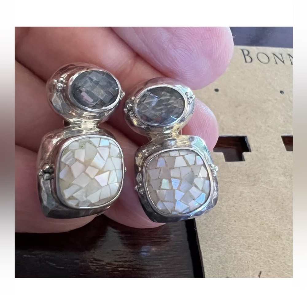 lori bonn sterling Silver clip Earrings vintage